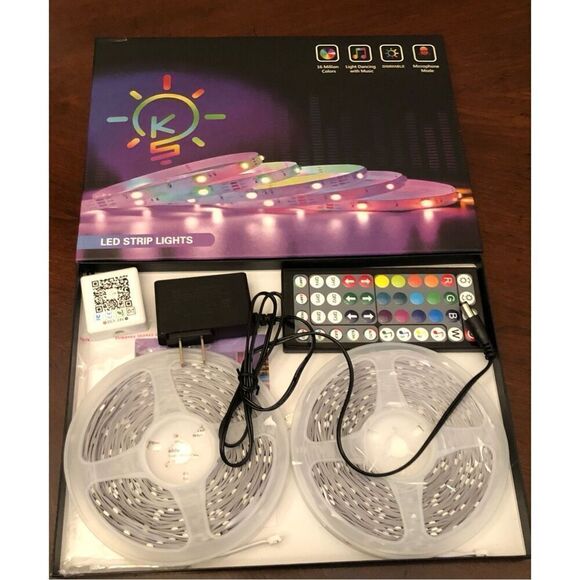 KEEP SMILE - NWT Sealed Box 100' Strip Lights/2 Rolls of 50' Each/Bluetooth - Picture 9 of 12